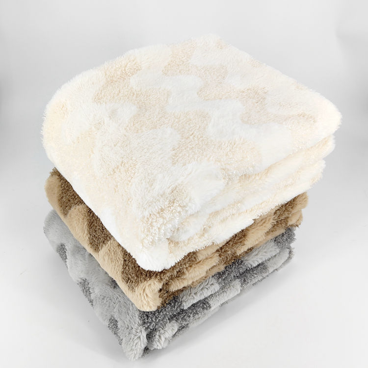 Home Decoration Luxury Soft Cozy Faux Rabbit Fur Winter Blanket